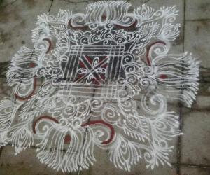 Rangoli: My sister's kolam- (Shobana's kolams)
