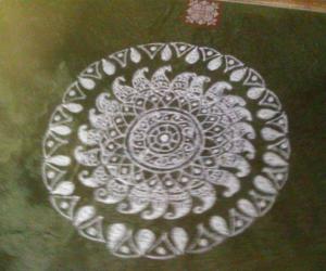 Rangoli: My sister's kolam- (Shobana's kolams)