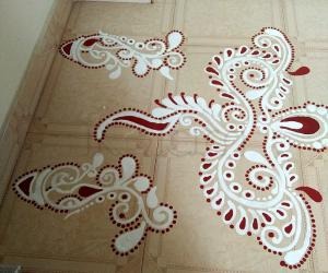 Rangoli: My sister's kolam- (Shobana's kolams)