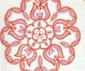 Rangoli: Kolam Notebook Kolams- 124