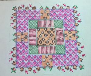 Rangoli: Kolam Notebook Kolams- 146