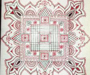 Rangoli: Kolam Notebook Kolams- 72