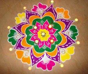 Rangoli: Kartigai Deepam Rangoli