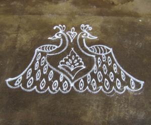 Rangoli: Peacock Kolam