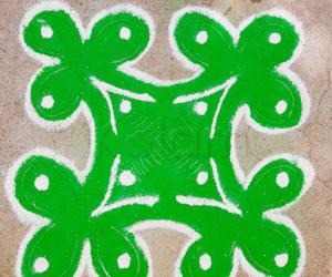 Simple Clover Rangoli