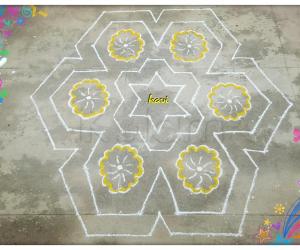 Rangoli: Flower rangoli 