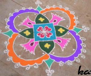 Flowers rangoli 