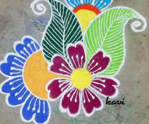 Flower rangoli 