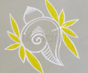 Conch rangoli 
