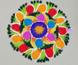 Rangoli: Flower rangoli 