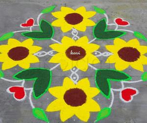 Sunflower Kolam 