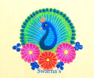 Peacock rangoli 