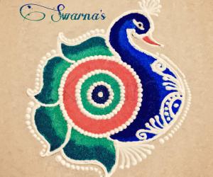 A peacock rangoli 