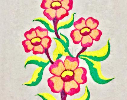 Flower rangoli 