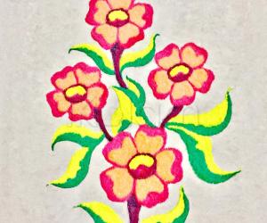 Flower rangoli 