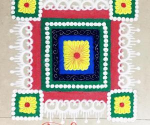 Colourful rangoli 