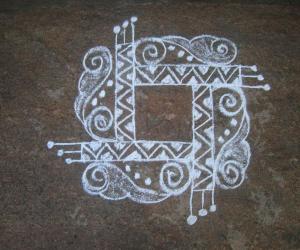 Swastik rangoli