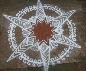 Rangoli: white n kavi2