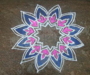 blue pink