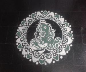 vinayagar rangoli 2