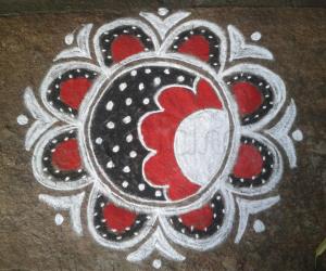 Rangoli: Margali kolam 13