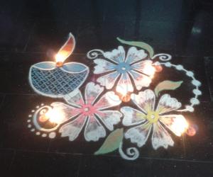 Karthigai welcome kolam
