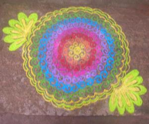 Rangoli: multi colour rangoli