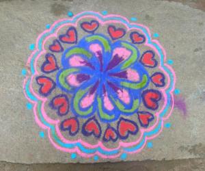 Rangoli: valentine rangoli-2