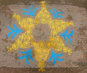 Rangoli: flower rangoli