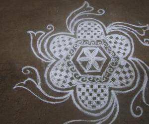 Rangoli: white rangoli
