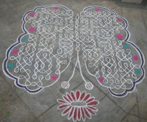 Rangoli: pongal maa kolam 2014