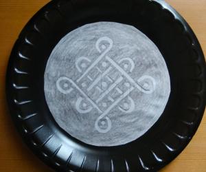 Navarathri Rangoli Day 7 Grey