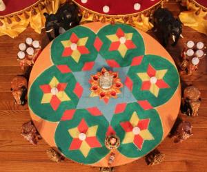 rangoli for the Golu