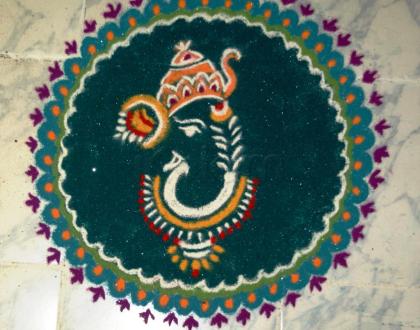 Rangoli: Ganesha rangoli
