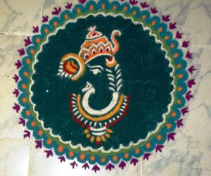 Ganesha rangoli