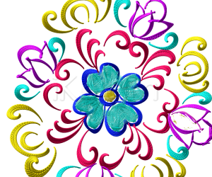 freehand digital rangoli