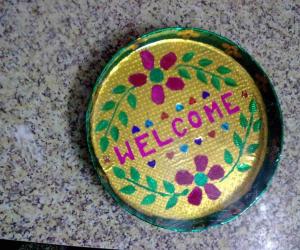Rangoli: Aarthi plate