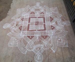 Rangoli: simple design rangoli