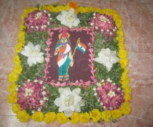 Rangoli: flower rangoli