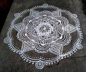 Freehand rangoli-b&w