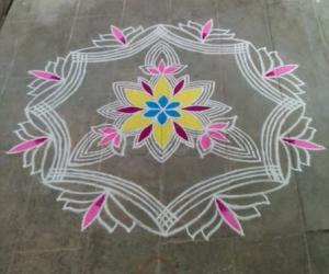 Freehand rangoli