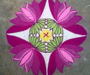 Garden rangoli -Lotus