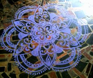 Freehand rangoli