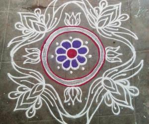 Freehand rangoli