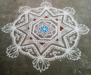 Freehand rangoli