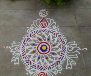 Rangoli: Purattaasi 1st Saturday kolam