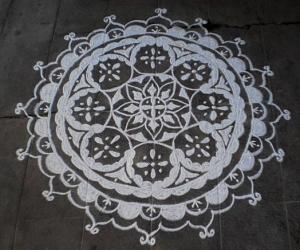 Freehand rangoli