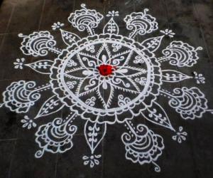 Freehand rangoli
