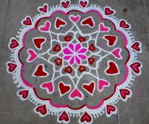 Valentine day spl rangoli-3