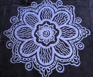 Freehand rangoli